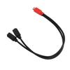 MINI DIN 6 Pin Male To 2 MINI DIN 6 Pin Female Cable Red Black Head MINI DIN 6 Pin Y Splitter Cable 1.0ft
