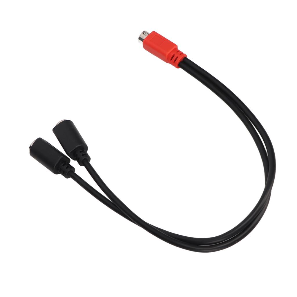 MINI DIN 6 Pin Male To 2 MINI DIN 6 Pin Female Cable Red Black Head MINI DIN 6 Pin Y Splitter Cable 1.0ft
