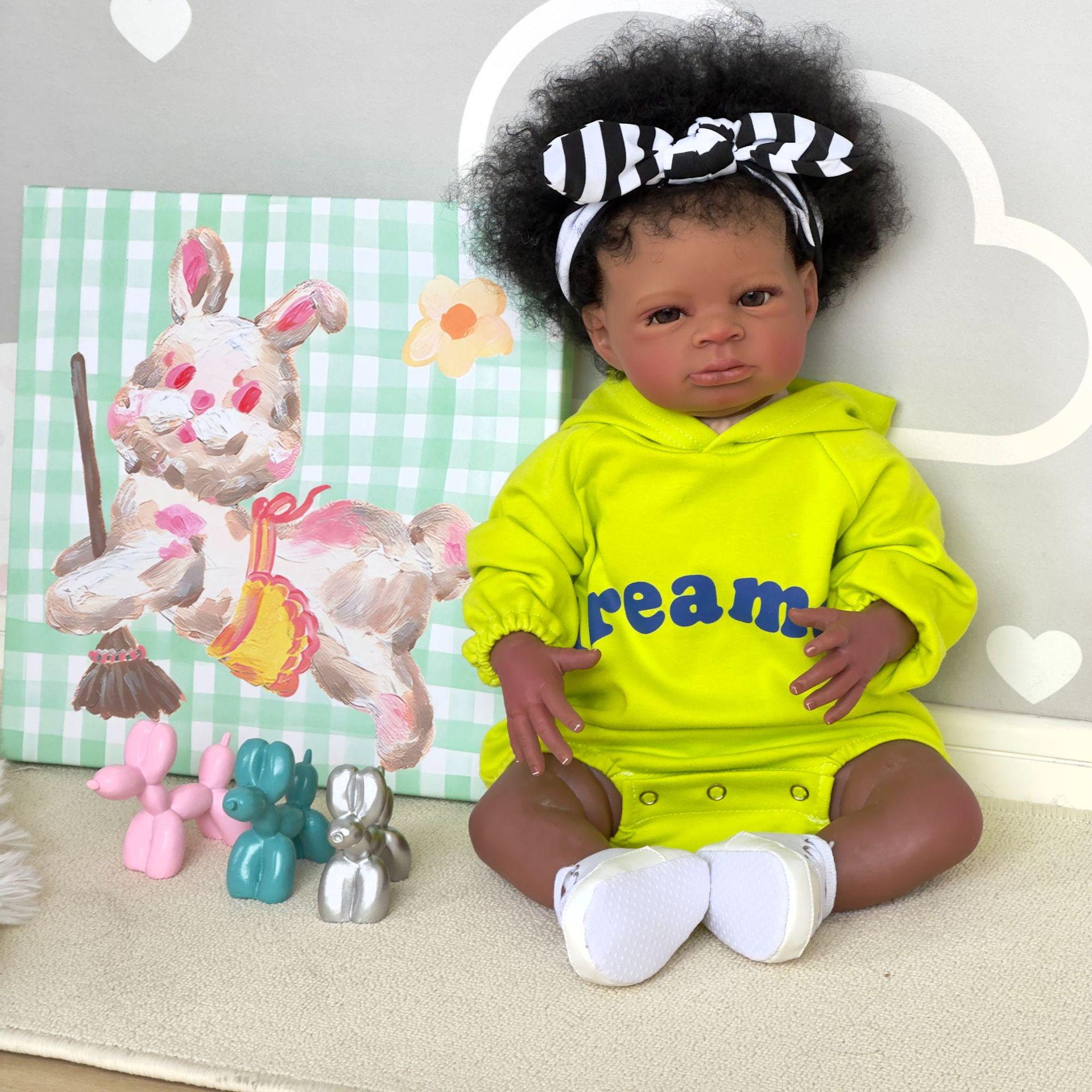 50cm Realistic Black Skin Doll - Lanny