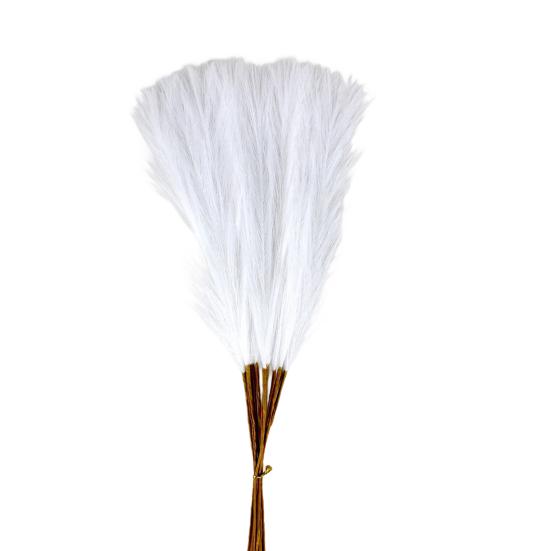 10Pcs Artificial Pampas Grass Decoration Realistic Fluffy Tall Fake Dried Grass Home Office Wedding Party Table Centerpiece Boho Decor