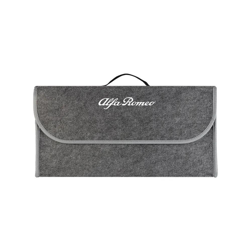 Hub Caps Car Trunk Storage Bag Felt Cloth Organizer Box Auto Accessories For Alfa Romeo 159 147 Giulietta Stelvio 4C MITO 156 GiI