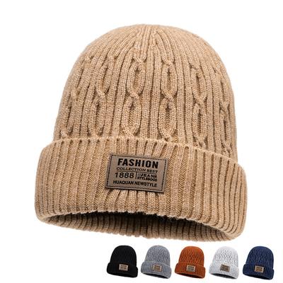 Velvet Knitted Hat Women's Winter Thick Warm Cycling Coldproof Ear Protection Hat Wool Hat Men's Hat