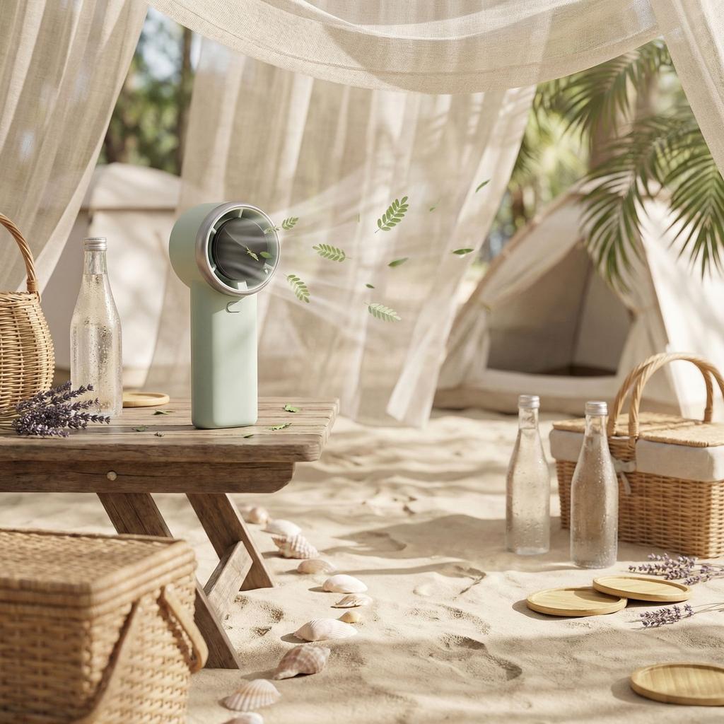 Outdoor High-speed Handheld Fan, High Wind Power, Brushless, Neckband, Foldable Table Fan, Portable Fan.