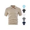 European and American Men's Clothing Summer Thin Loose Breathable Casual Solid Color Jacquard Lapel Short-sleeved Men's Polo Shirt