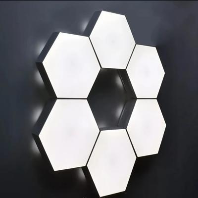 Applique murale LED tactile hexagonale, lumière blanche neutre, veilleuse tactile, pratique à utiliser, économe en énergie, lot de 6