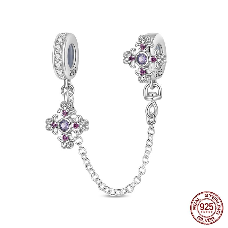 Copper Heart Shaped Keylock Cross Pattern Fantasy Cat Claw Safety Chains Fit Qikaola Original Bracelets Diy Jewelry