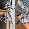 Y2K Star Heart Leather Bag Pendant Keychain Ins Style Girly Keyring Car Key Holder Backpack Hanging Decoration Key Accessories