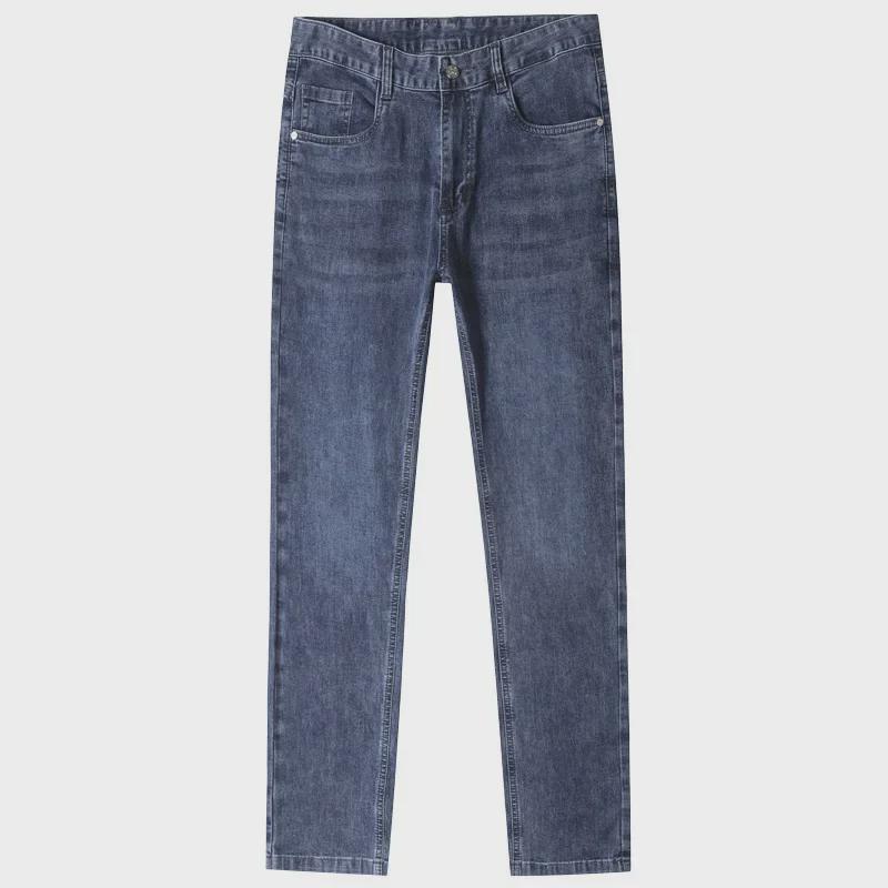 Vaqueros de Mezclilla Rectos Holgados Finos de Verano para Hombre 2023 con Cremallera YKK