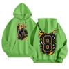 Unisex Lightweight Long Sleeve Pullover Hoodie with Pocket and Print for Casual Wear