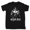 Skeleton Heavy Metal Band T Shirt Skull Rock N Roll Forever Never Die Tee