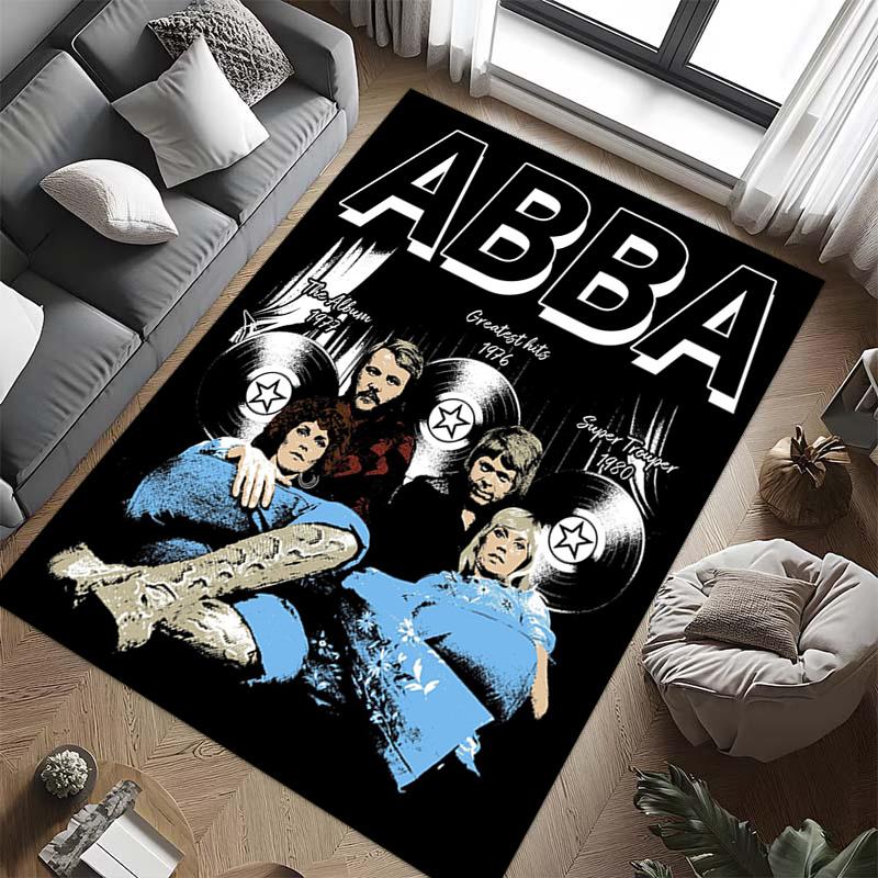 Tappeto ABBA Iconic Music Legacy Adatto a tutte le stagioni Tappetini da pavimento Regali di Natale Tappetino protettivo Decorazione per dormitorio