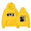Unisex Schwarzer Hoodie Doppelseitiger Albumcover Grafikdruck Pullover Sweatshirt Streetwear