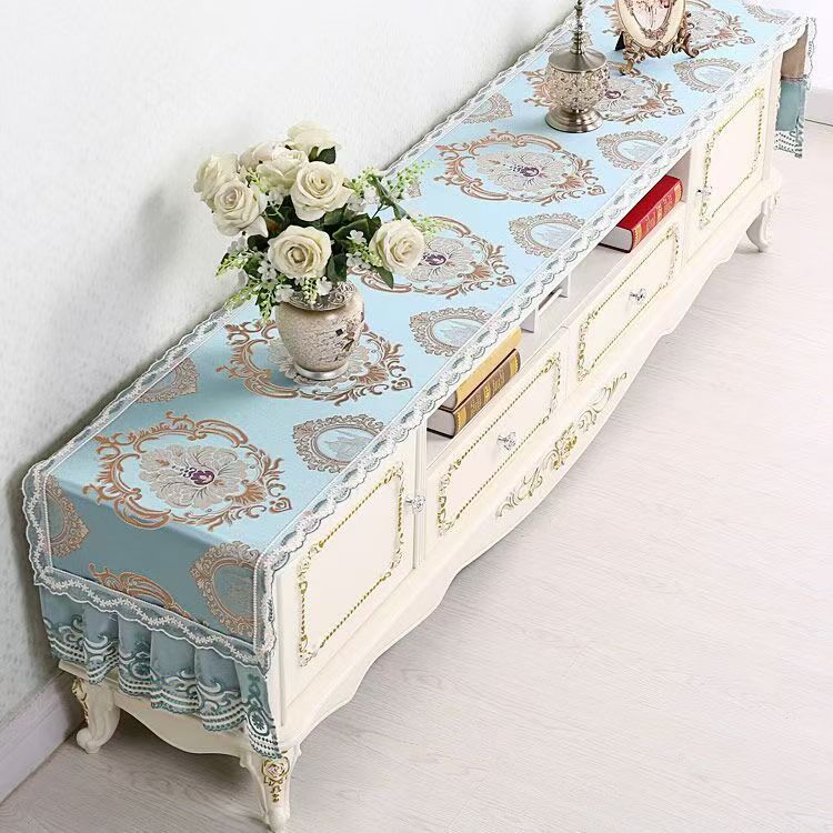 Europäischen Tv-schrank Abdeckung Tuch Tisch Flagge Quaste Tischdecke Tischläufer Haushalt Tv Arche Staubdichte Abdeckung Kommode Tuch