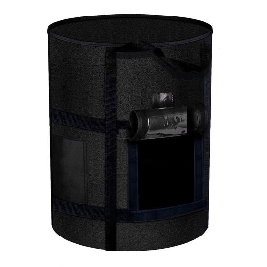 

Мешок для выращивания растений объемом 7/10 галлонов, с видимым дизайном, воздухопроницаемый, простой в использовании, нетканый материал, садовый мешок для посадки с боковым карманом для хранения инструментов, садовые принадлежности M чёрный