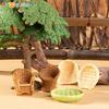 1/12 Dollhouse Simulation Bamboo Basket/Creel/Chair/Dustpan Model Dollhouse Miniature Furniture Scene Decoration Accessories