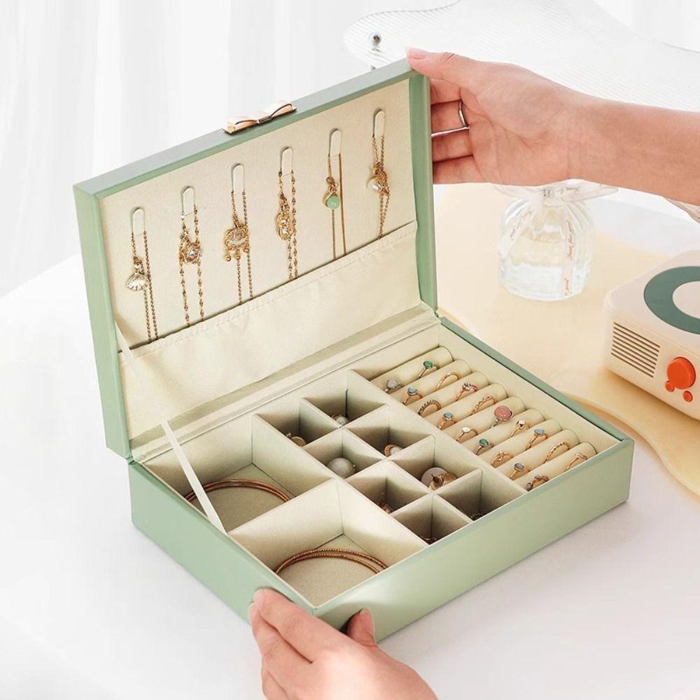 Rings Necklace Jewelry Storage Boxes PU Leather Bracelet Carrying Case  Jewelry Storage