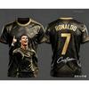 Summer Fashion Ronaldo 7 Football Short Sleeve T-shirt Oversized Sportswear Jersey Tops Kids Clothes Street Style Wear