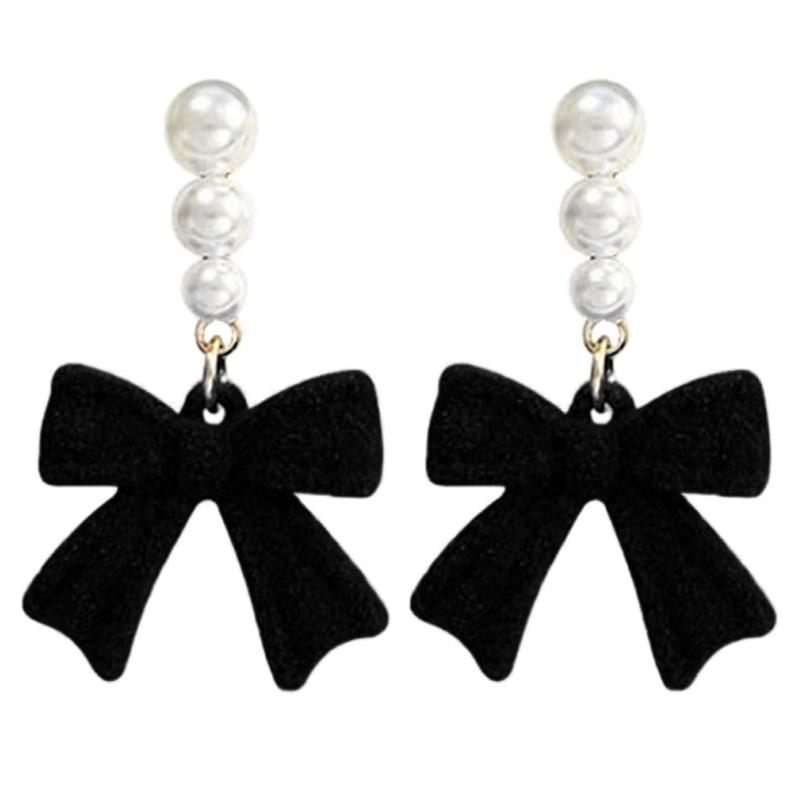Fashionable Bowknot Earring for Women Cute Ear Studs Adornment Trendy Ear Hooks Charm Ornament Jewelry Accessories