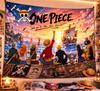 One Piece Straw Hat Crew Sunset Tapestry Thousand Sunny Wall Hanging Anime Decor for Fans Bedroom Dorm Gaming Room Photo Backdro