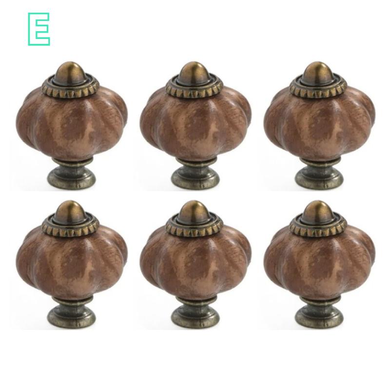 6/10pcs Pumpkin Knob Clear Handle Pulls Cabinet Drawer single hole handle Decor Kitchen Dresser Hooks
