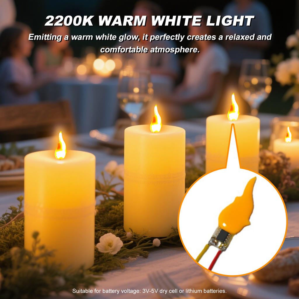 3/5/10PCS Flame Light Bulbs 2200K Diode 3V LED Flame Effect Light Bulb Light Bulb Accessories for Halloween Christmas Decor