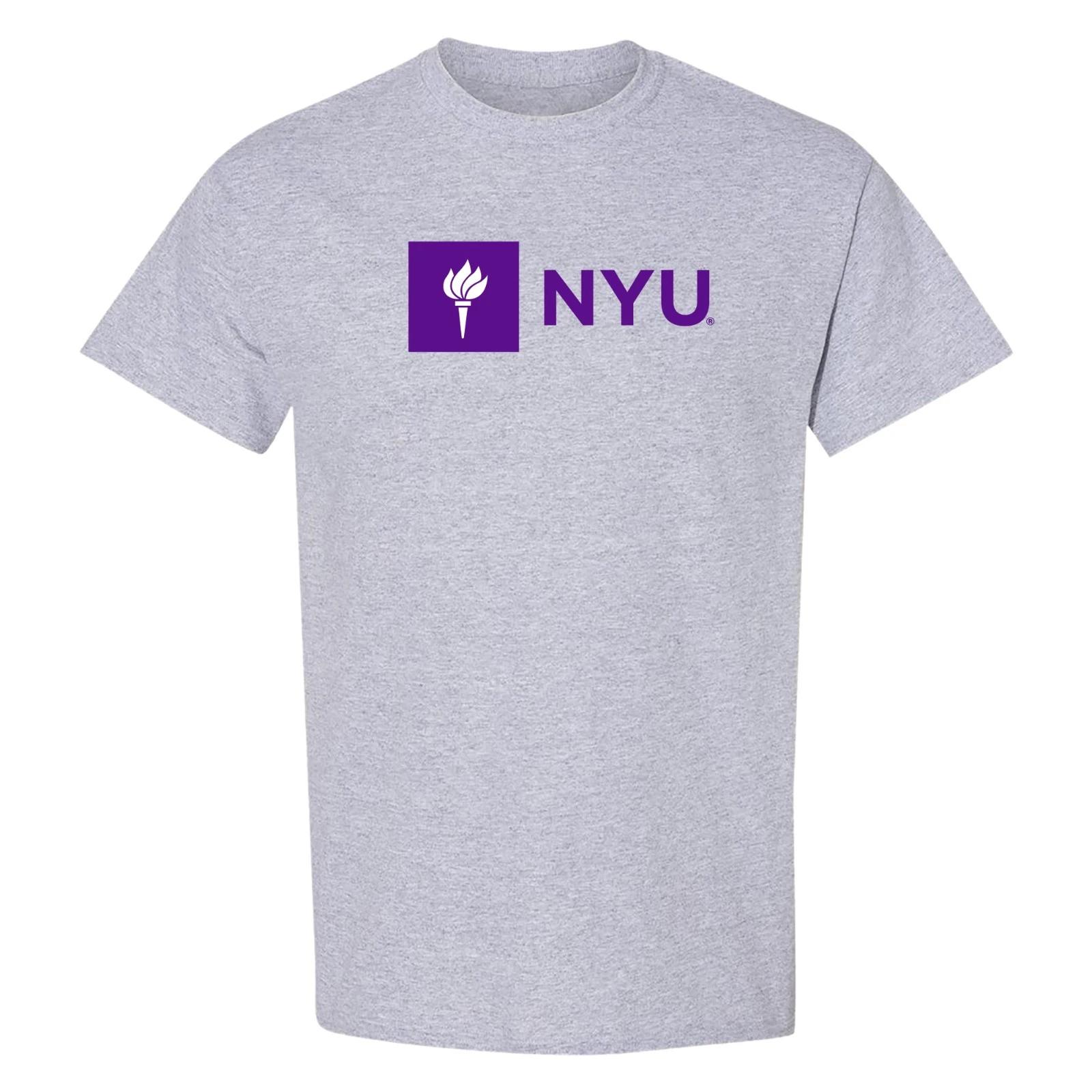 New York University Institutional Logo T-Shirt - Sport Grey S