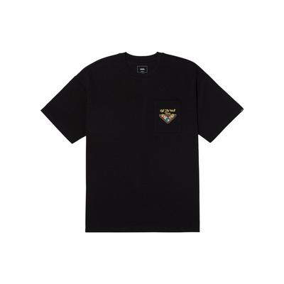 Einfarbig Buchstabenaufdruck Locker sitzend Rundhalsausschnitt Kurzarm T-Shirt Herren Tops Schwarz VN000BYXBLK