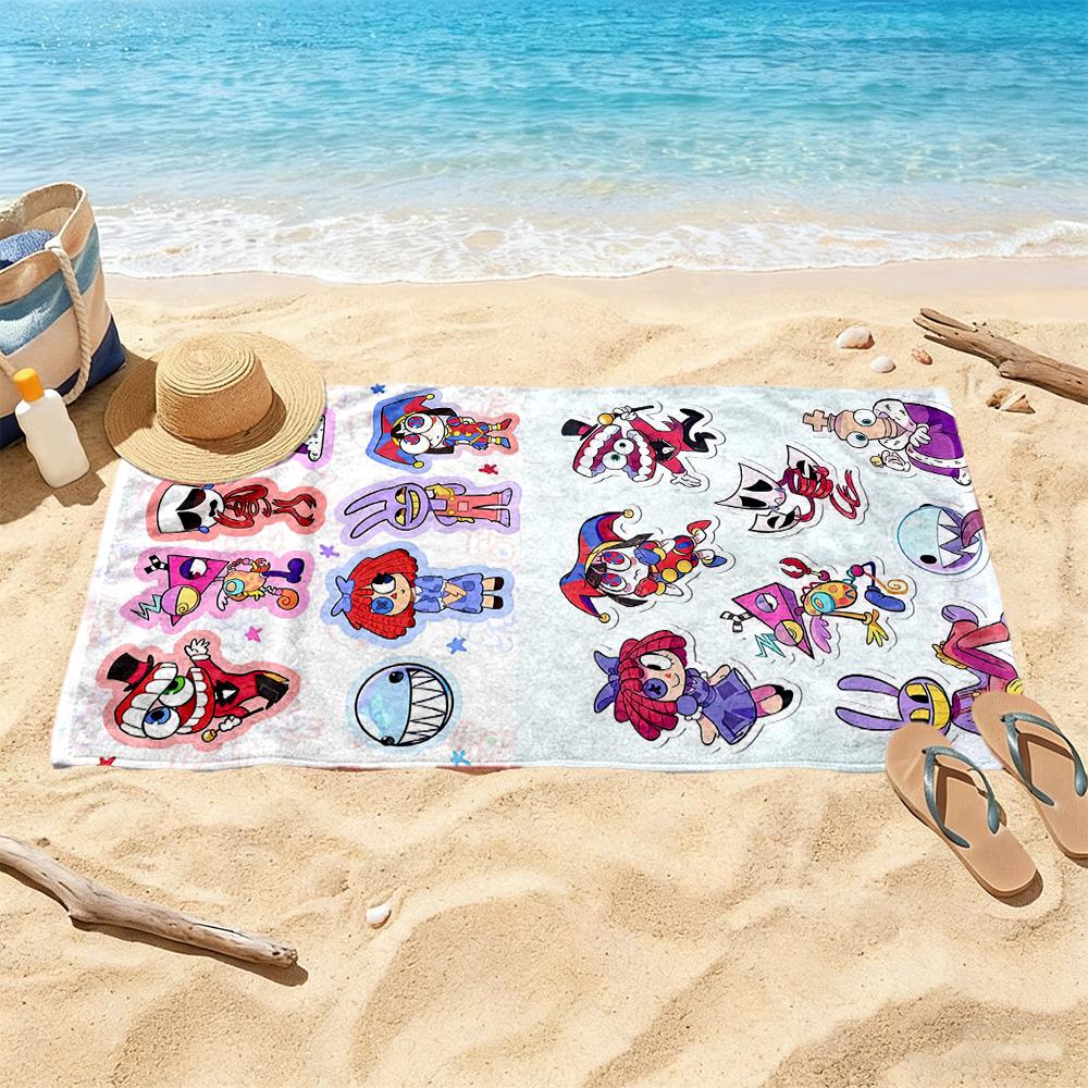 Digital Circus Beach Towel Soft Durable Quickdry Comfortable Lightweight