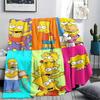 The Simpsons Art Printed Flannel Blanket, Soft Throw for Bedroom Sofa, Washable, Fan Merchandise, Great Gift.