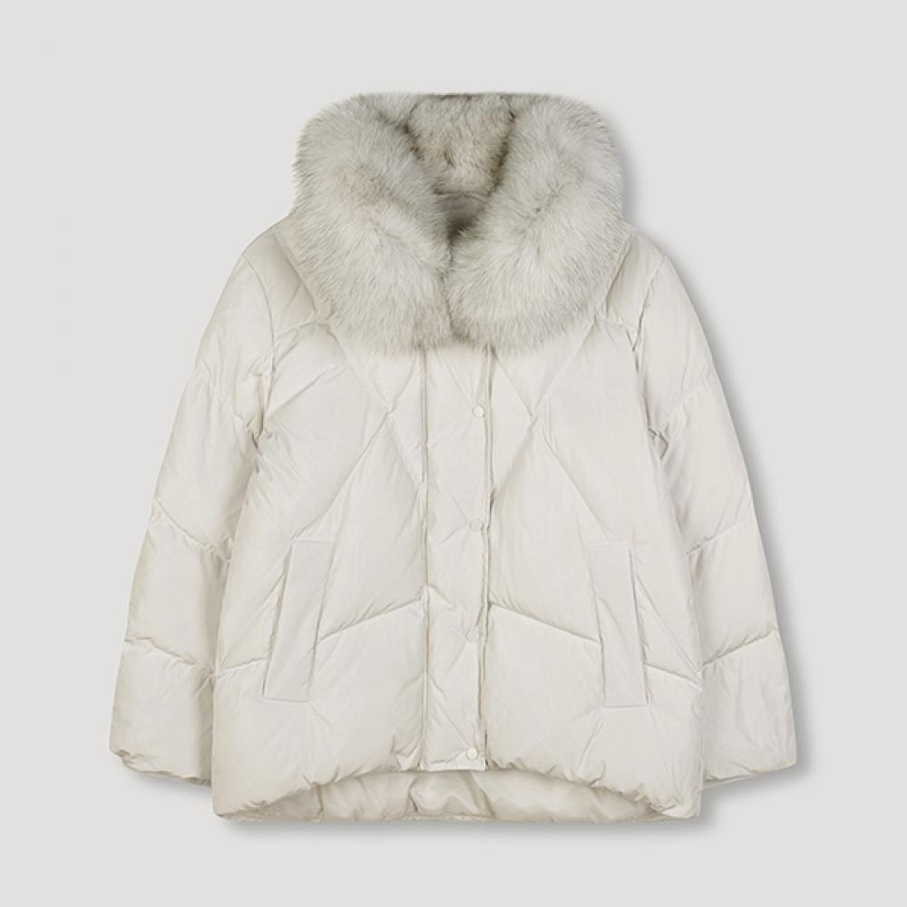 

[She S miSS] Короткий джемпер из меха утиного пуха SSdjpn42050 фунтов light beige/55