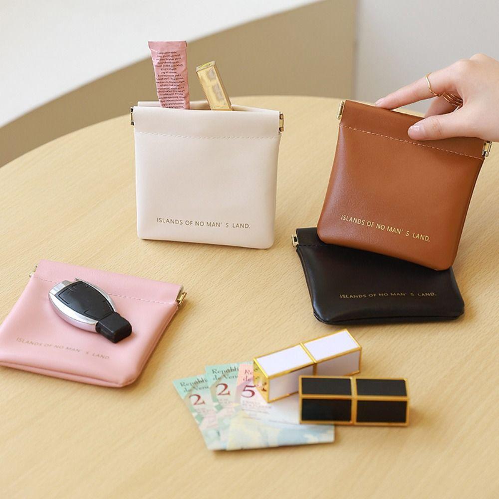 Spring Bag PU Leather Makeup Lipstick Bag Korean Style Small Sunglasses Bag Holder  Outdoor