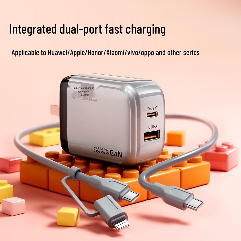 Dual USB Fast Charging Cable for Huawei, Honor, Xiaomi, Apple, and Android Devices