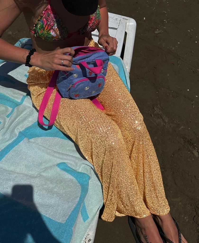 2025 European & American Women's Sequin Slim Straight Pants - Fashionable & Casual