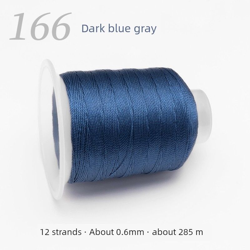 

12 прядей плетеный шнур пряди цвет моранди ремень для переноски материал для DIY цепочка кулон шнурок ремень для переноски плетеный шнур пряди Dark blue gray