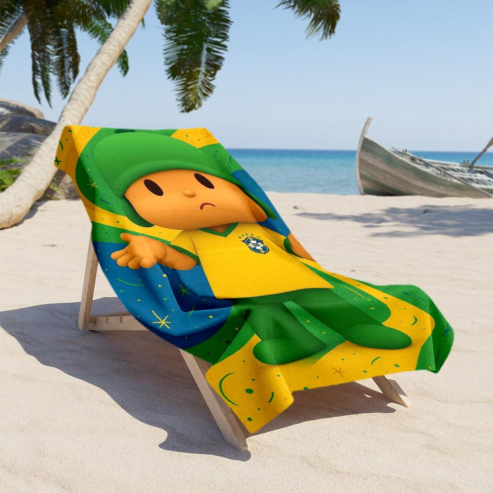 Pocoyo Beach Towel Quick-Dry Soft Microfiber Comfortable Lightweight Suitable for Swimming, Gym, Camping, Yoga Vacation