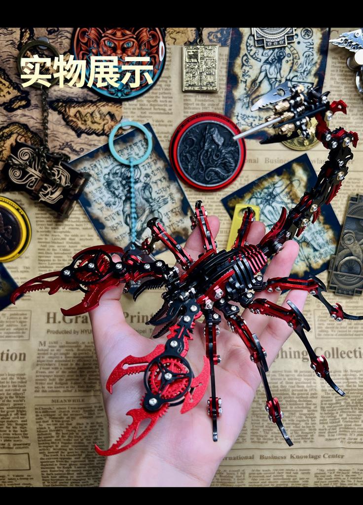 Color Upgrade Scorpion Precision Mechanical Toy Metal Assembly Model 3D Puzzle Birthday Gift Ornament DIY
