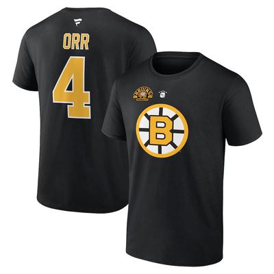 Bobby Orr Boston Bruins Fanatics Centennial Authentic Stack Zurückgetretener Spieler Name Nummer T-Shirt Streetwear Übergroßes T-Shirt