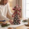 Christmas Witch Collectibles Santa Claus/Snowman/Witch Figurine with Tree Skirt Design, Table Centerpiece Indoor Party Ornaments for Christmas, Resin