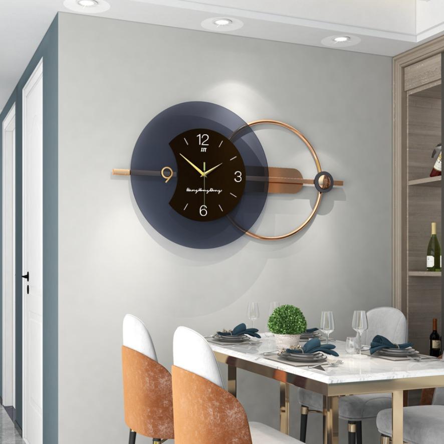 Clock Living Room High-end Modern Light Luxury Home Punch-free Clock Wall Hanging Fashion Simple Creative Decorative Wall Clock