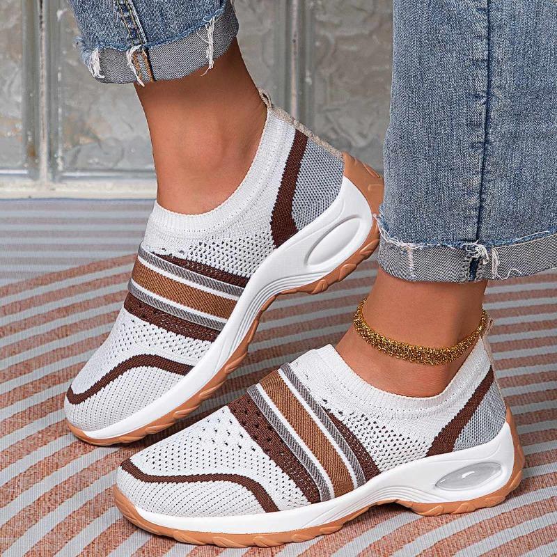 

Женские кроссовки Fly-knit Color Blocking, легкие, дышащие, повседневные кроссовки для фитнеса с воздушной подушкой, мужские кроссовки для пар 42 белый