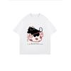 Cute Cat In Cup T Shirt White Black Cat With Red Cup And Text Design For Casual Wear And Daily Outfits
