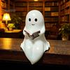 Gemütliche Halloween-Atmosphäre Licht Hängender Geist Nacht Harzfigurine, Vintage Bauernhaus Leuchtende Tischdekoration, Atmosphärische Innenraum-Feiertagsdekoration Warm
