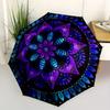 1pc Mandala Art Automatic Umbrella - 8-Rib Foldable Design, Outdoor Adventures, and Family Celebrations yy250829062