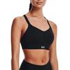 Under Armour Breathelux Solid Logo Treningowy Amortyzujący Biustonosz Sportowy o Wysokiej Intensywności Bielizna Damska Czarny 1370739-001
