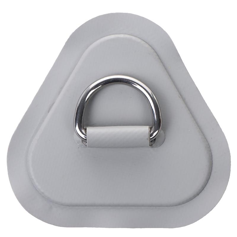 

1Pc Surfboard Dinghy Boat Pvc Patch With Stainless Steel Triangle D Ring Patch Inflatable Boat Patch Canoe Deck Rigging Sup серый