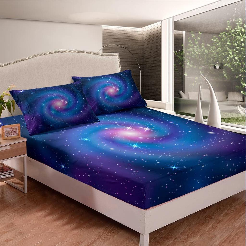 Colorful Rainbow Pattern Mattress Three-Piece Digital Printing Couple Bedspread Bedding Set