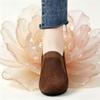 Matte inner heel short boots women's spring and autumn new soft leather V-mouth thin lazy one-pedal commuting