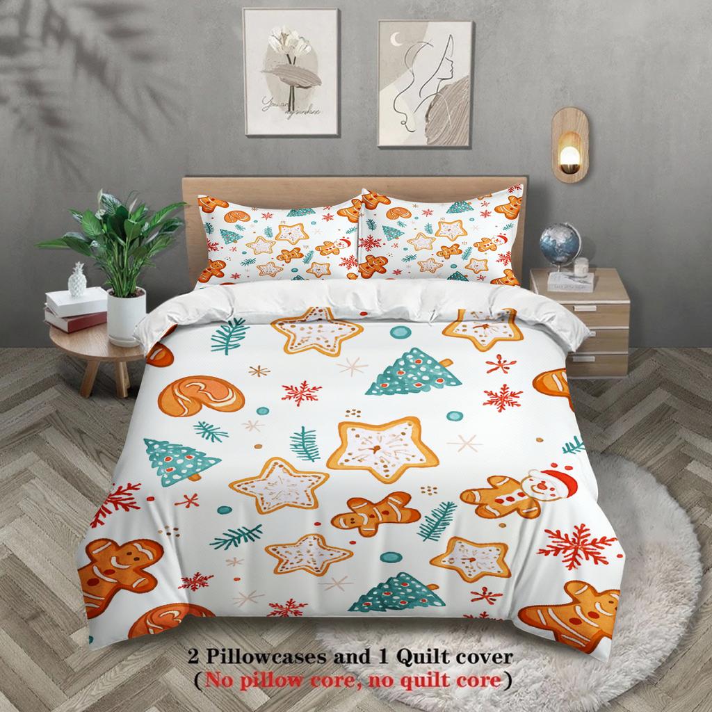 Comforter Christmas Bedding Set 3D Printed Soft Single Twin Size Home Decor Birthday Gift For Kids Christmas Gift Bedroom