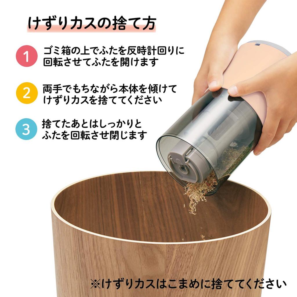 Plus Electric Pencil Sharpener, Automatic, Simply Insert from the Top, SASITEMI FS-760 Pink 84-018