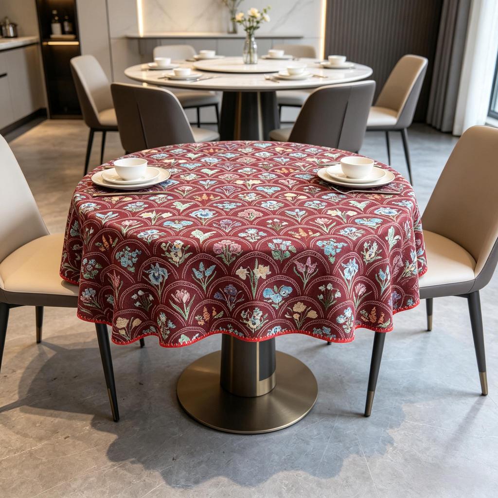 Dining Table Kitchen Coffee Table Home Party Decoration Small Round Cotton Table Cloth